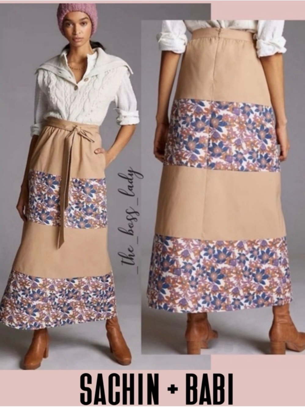 Sachin + Babi skirt maxi tiered jacquard floral spring summer sachin & babi